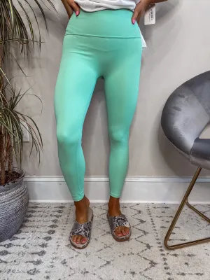 Basic Everyday Leggings In Mint