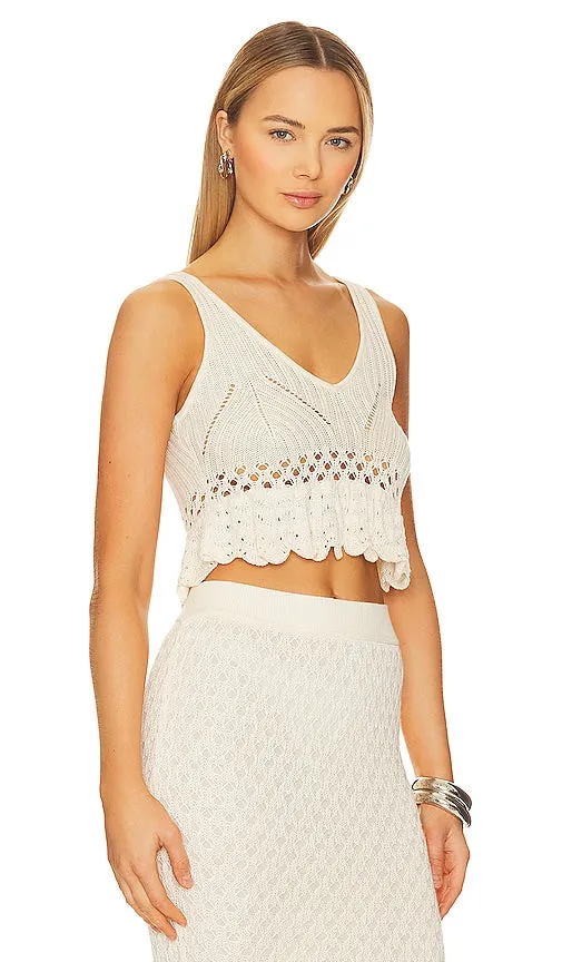 BEACH RIOT Leigh Top in Ivory