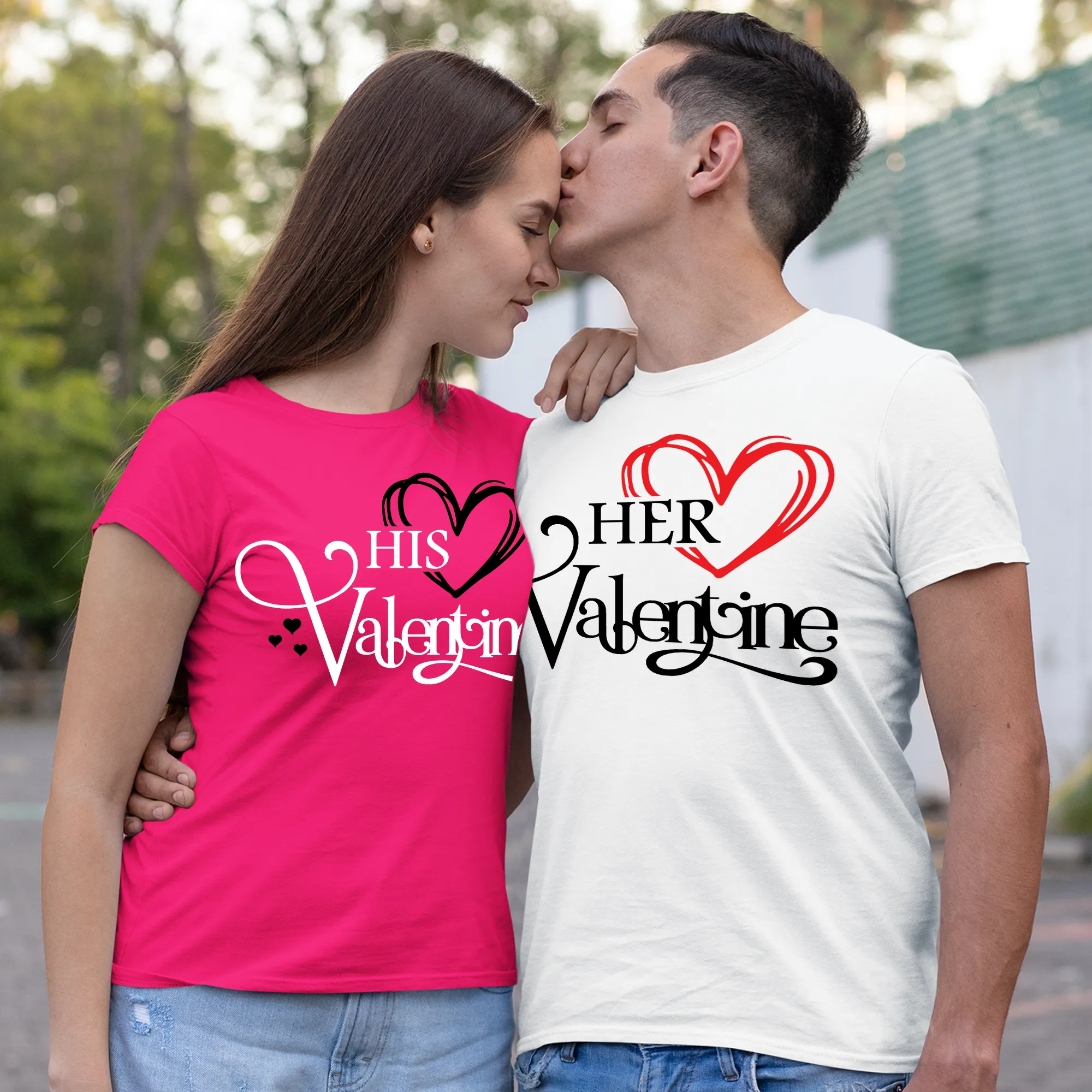 His Valentine - Her Valentine couples valentines day shirts, matching Valentine's Day Shirts