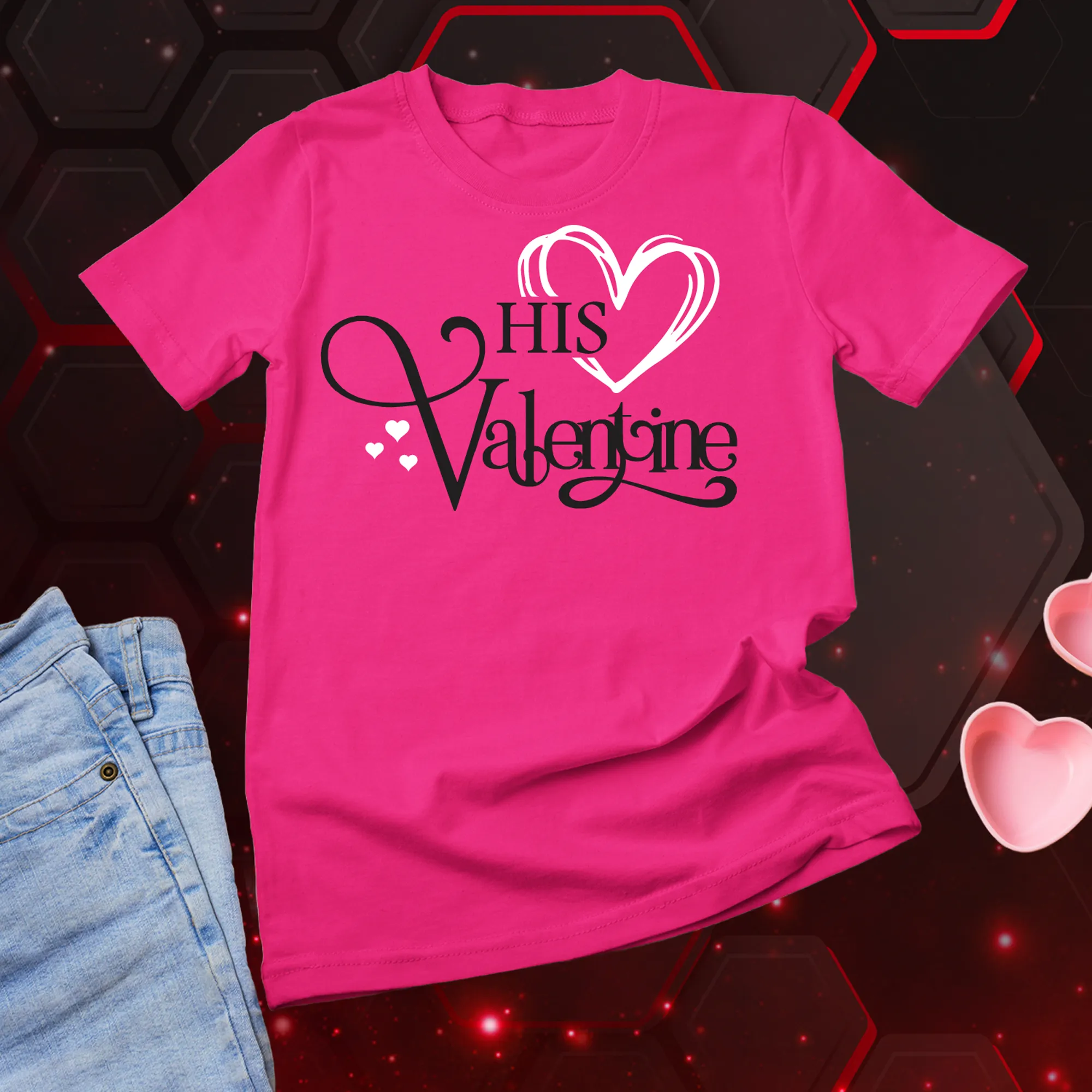 His Valentine - Her Valentine couples valentines day shirts, matching Valentine's Day Shirts
