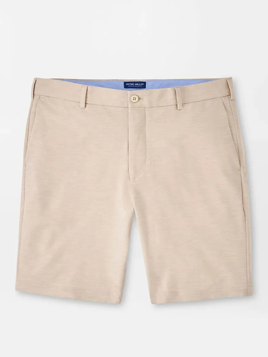 Peter Millar Surge Linen Blend Performance Short in Khaki