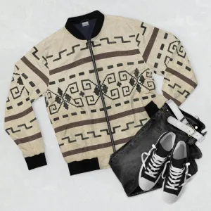 The Dude's Jacket V2 (Lightweight Bomber Jacket) W/ Iconic Lebowski Sweater Pattern