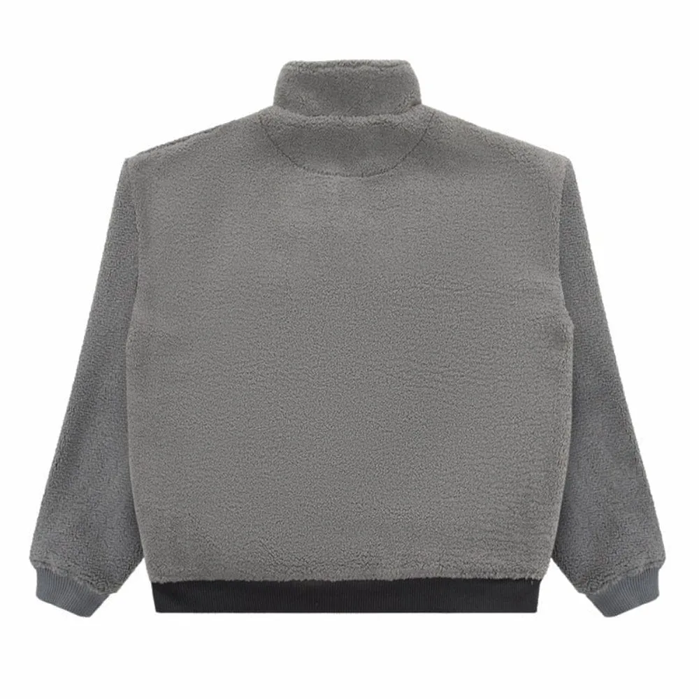 WNDRR Starter 1/4 Zip Polar Fleece Sweat - Grey / Black